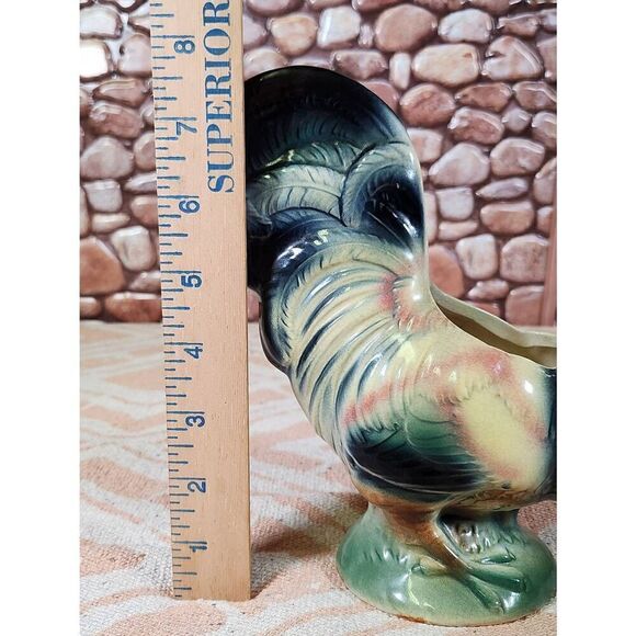 1950's Royal Copley Rooster Planter Vase - Picture 10 of 11